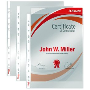 Esselte plastlommer A4 - 105my - glasklar - 10 stk.