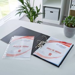 Esselte plastlommer A4 - 105my - glasklar - 10 stk.