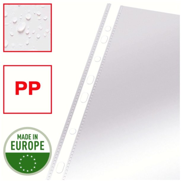 Esselte plastlommer A4 - 75my - glasklar - 10 stk.