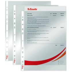 Esselte plastlommer A4 - 75my - glasklar - 100 stk.