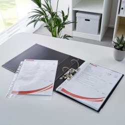 Esselte plastlommer A4 - 75my - glasklar - 100 stk.