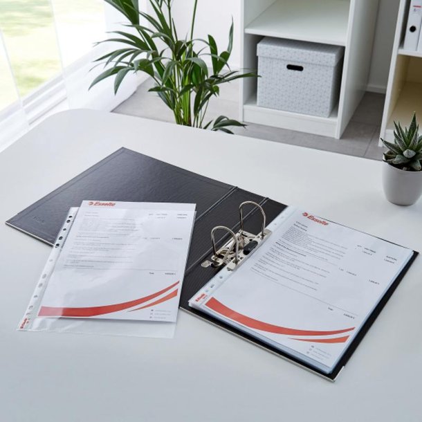 Esselte plastlommer A4 - 75my - glasklar - 100 stk.