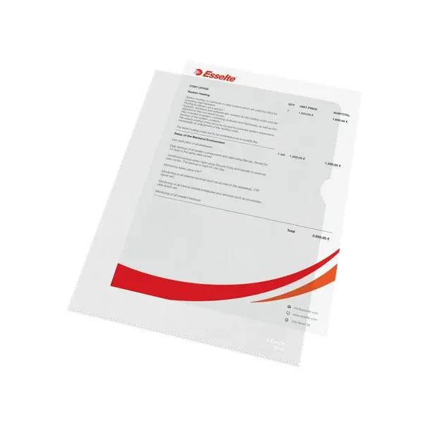 Esselte A4 Omslag - 105my - PP - prget - TS - 100 stk.