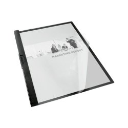 Esselte A4 Klemmappe/Prsentationsmappe - Vivida - PP - sort med transparent forside