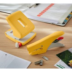 Leitz Cosy Mini Hftetang i varm gul - til 15 ark