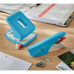 Leitz Cosy Mini Hftetang i rolig bl - til 15 ark