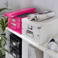 Leitz arkivboks - Click&Store - mellem - WOW - pink