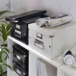 Leitz arkivboks - Click&Store - mellem - sort