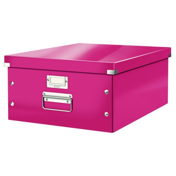 Leitz arkivboks - Click&Store - stor - WOW - pink