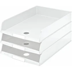 Esselte brevbakke - krom stativ C4 - ensfarvet hvid