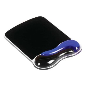 Kensington Mouse Pad - Duo Gel Wave - vinylplade med h�ndledsst�tte- Bl�/r�g