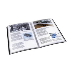 Esselte sort prsentationsmappe A4 med 20 lommer - Vivida