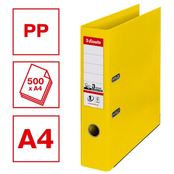Esselte A4 Brevordner No.1 - Vivida - PP - 75 mm - gul