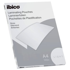 Esselte A4 Lamineringslommer - Ibico 80my Glasklar - Egnet til varmlaminering - 100 stk.
