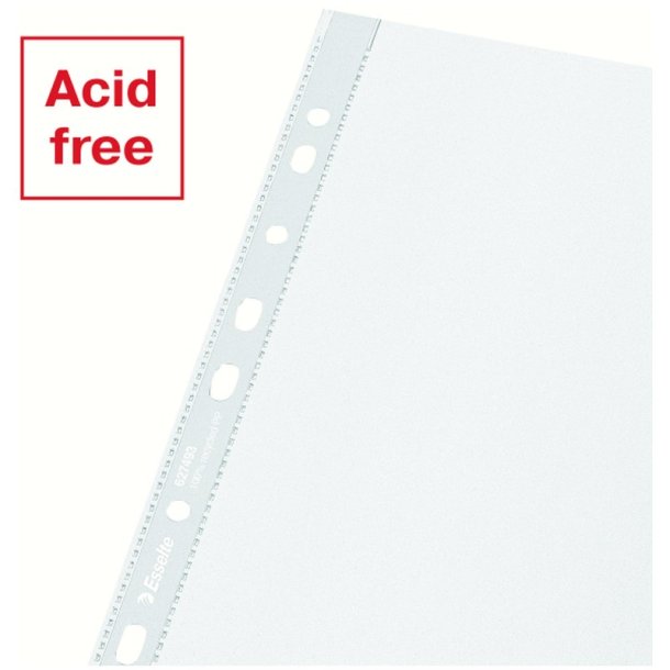 Esselte plastlommer A4 - 70my - 100% recycled - 100 stk.