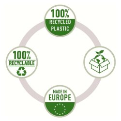 Esselte plastlommer A4 - 70my - 100% recycled - 100 stk.