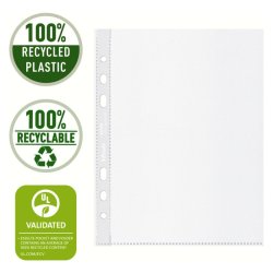 Esselte plastlommer A5 - 70my - 100% recycled - 100 stk.