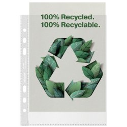 Esselte plastlommer A5 - 70my - 100% recycled - 100 stk.
