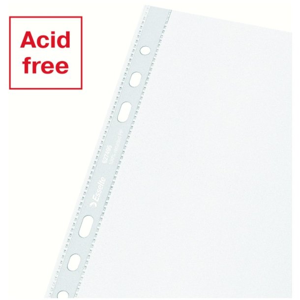 Esselte plastlommer A5 - 70my - 100% recycled - 100 stk.
