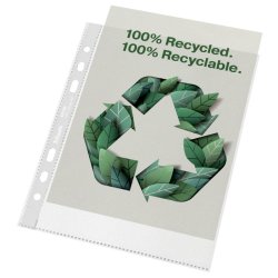 Esselte plastlommer A5 - 70my - 100% recycled - 100 stk.