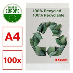 Esselte A4 Omslag - recycled - 100my - PP - prget 100 stk.