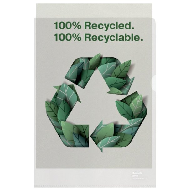 Esselte A4 Omslag - recycled - 100my - PP - prget 100 stk.