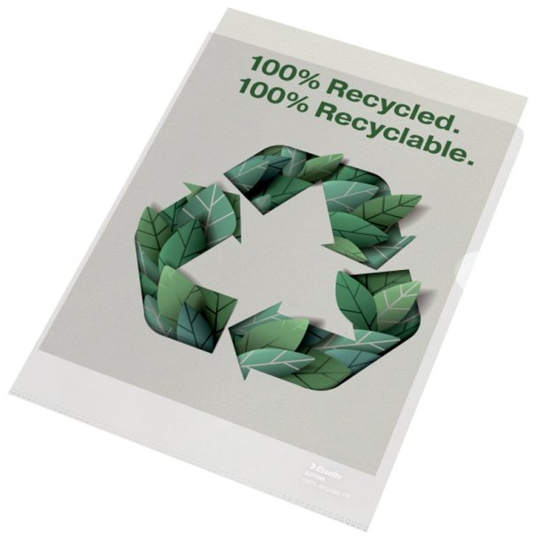 Esselte A4 Omslag - recycled - 100my - PP - prget 100 stk.