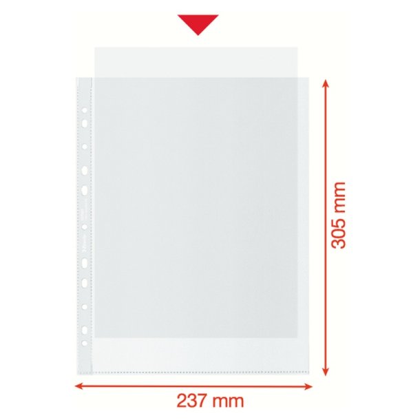 Esselte plastlommer A4 Maxi - 100my - 100% recycled - 100 stk.