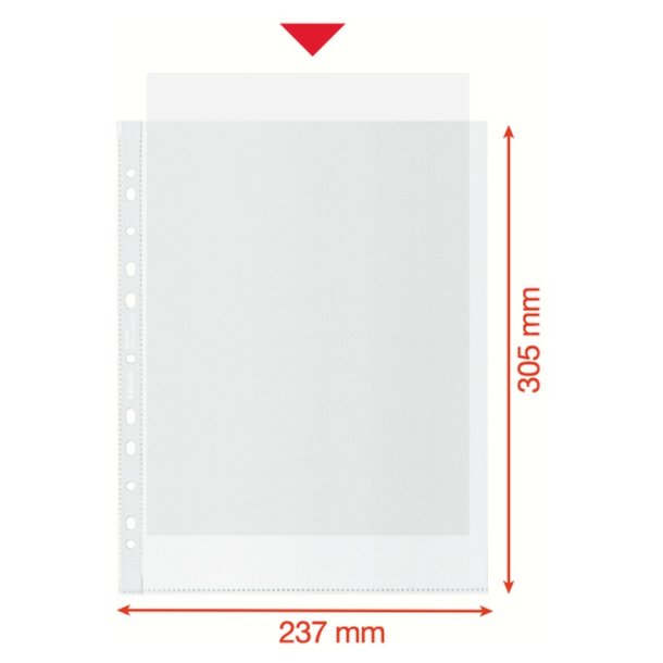 Esselte plastlommer A4 Maxi - 100my - 100% recycled - 50 stk.