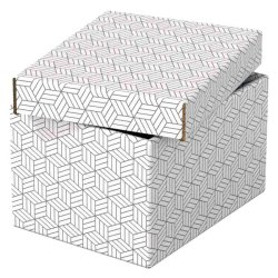 Esselte Home opbevaringsboks Small - 100% genbrugt og 100% genanvendeligt pap -pakke med 3