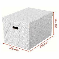 Esselte Home opbevaringsboks - Large - 100% genbrugt og 100% genanvendeligt pap -pakke med 3
