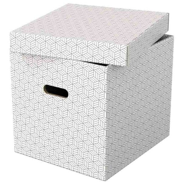 Esselte Home opbevaringsboks - Cube - 100% genbrugt og 100% genanvendeligt pap -pakke med 3