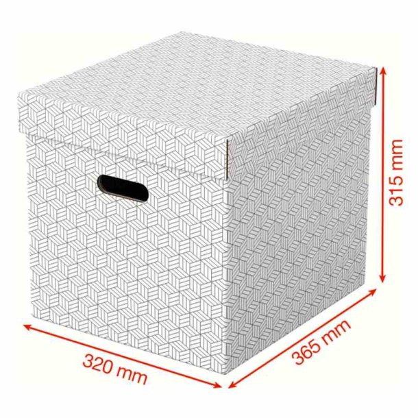 Esselte Home opbevaringsboks - Cube - 100% genbrugt og 100% genanvendeligt pap -pakke med 3