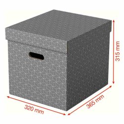 Esselte Home opbevaringsboks - Cube - 100% genbrugt og 100% genanvendeligt pap -pakke med 3