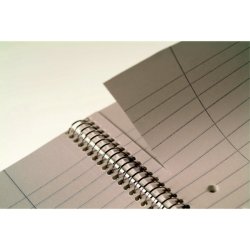 Esselte kollegieblok - A4 linieret - 70 linjeret sider med huller - Notesbog med Spiralryg