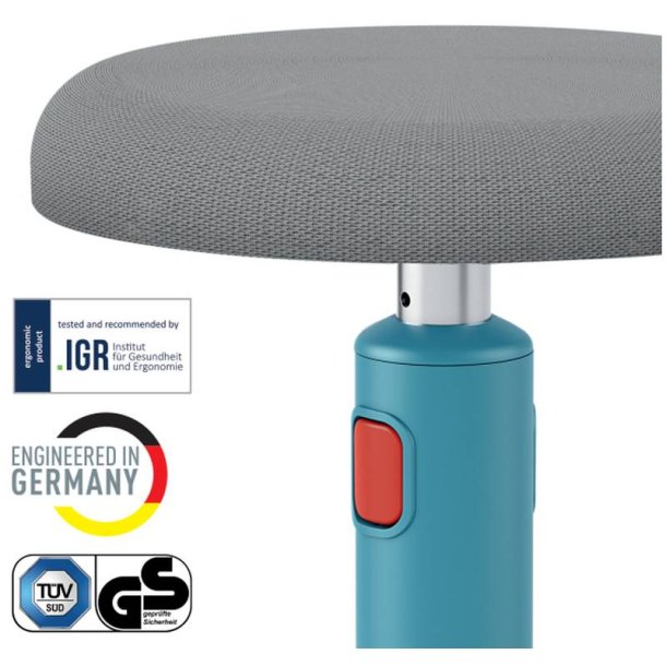 Leitz Balancestol - Ergo Cosy - Active Sid-st - hjde justerbar - 370x690x370mm - rolig bl