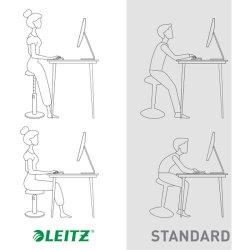 Leitz Balancestol - Ergo Cosy - Active Sid-st - hjde justerbar - 370x690x370mm - rolig bl