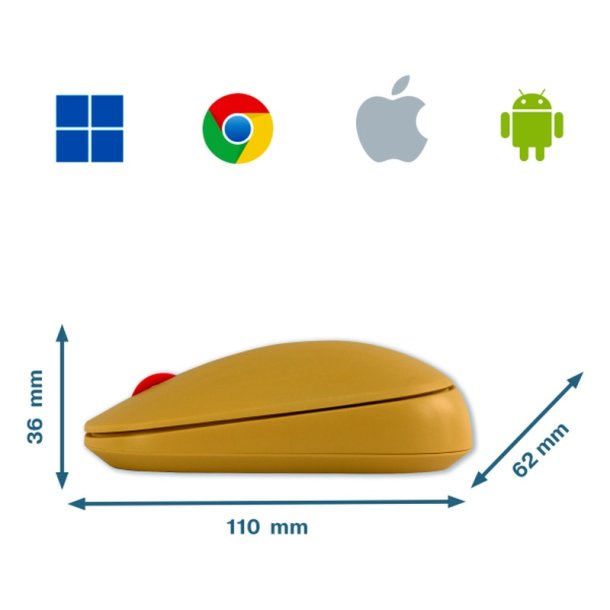 Leitz mus - Cozy SureTrack - Trdls - 4000 DPI - 48x184x105mm - varm gul