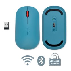 Leitz mus - Cozy SureTrack - Trdls - 4000 DPI - 48x184x105mm - rolig bl