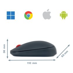 Leitz mus - Cozy SureTrack - Trdls - 4000 DPI - 48x184x105mm - fljlsgr