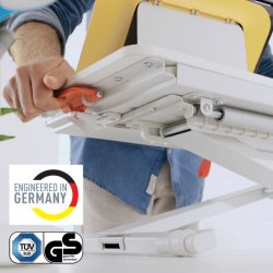 Leitz sid-st bordkonverter - Ergo Cosy - hjdejusterbar - udtrksbakke - 420x72x800mm - lys gr