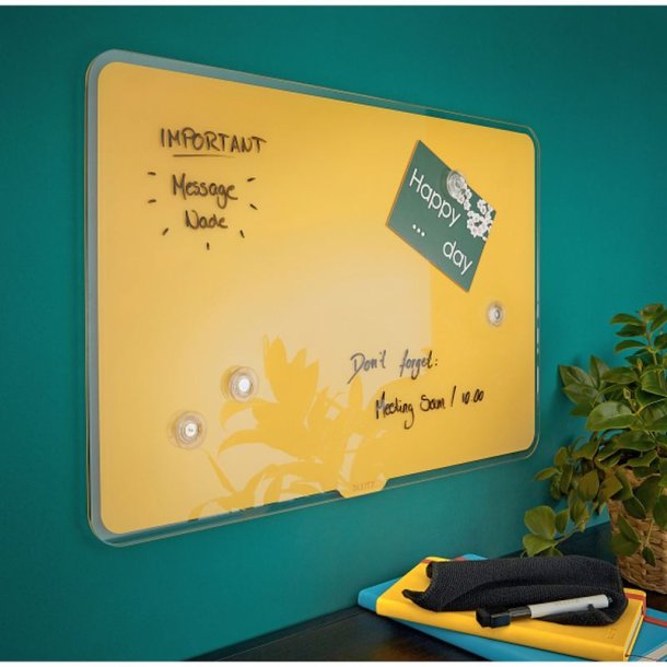 Leitz Glastavle - Cosy - 80x60cm - detailpak - gul