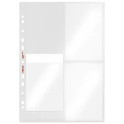 Esselte A4 Fotolomme - 8 stk. 10x15 foto pr. ark - 80my - hjformat - glasklar - 10 stk.