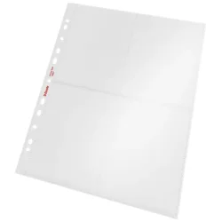 Esselte A4 Fotolomme - 8 stk. 10x15 foto pr. ark - 80my - hjformat - glasklar - 10 stk.