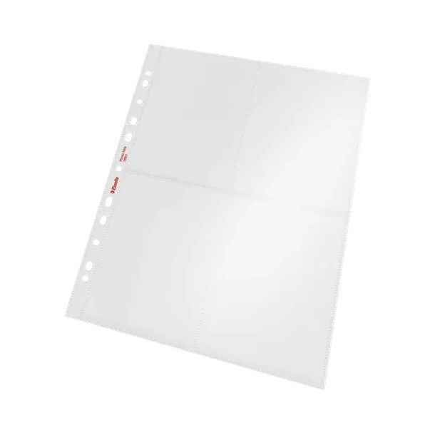 Esselte A4 Fotolomme - 8 stk. 10x15 foto pr. ark - 80my - hjformat - glasklar - 10 stk.