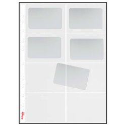 Esselte A4 Visitkortlomme - 105my - PP - klar - 8rum - 10 stk.