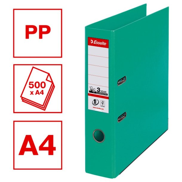 Esselte A4 Brevordner No.1 - Power - PP - 75 mm - lysegrn