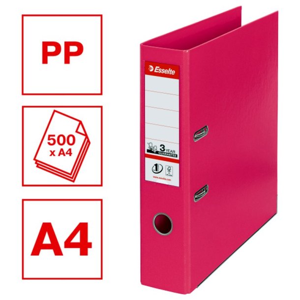 Esselte A4 Brevordner No.1 - Power - PP - 75 mm - fuchsia