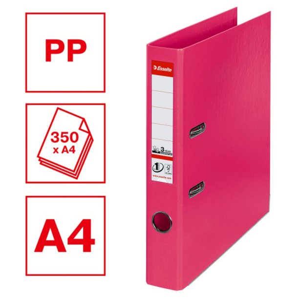 Esselte A4 Brevordner No.1 - Power - PP - 50 mm - fuchsia