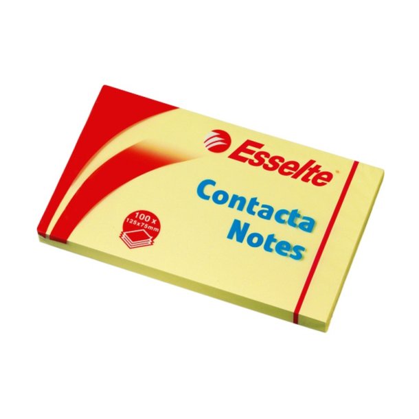 Esselte Contacta - Notes - 75x125 mm - gul - 100 ark